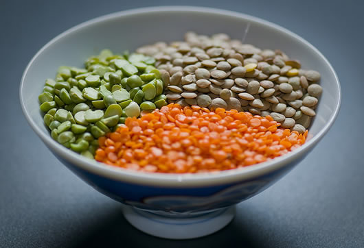 Lentils and peas